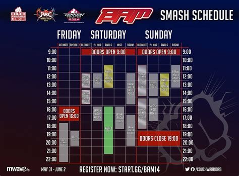 ewc tekken schedule.